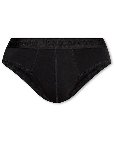 DSquared² Briefs With Logo, - Black