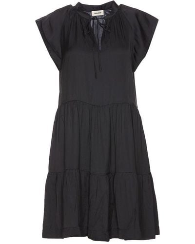 Zadig & Voltaire Rito Tie-fastened Pleated Dress - Black