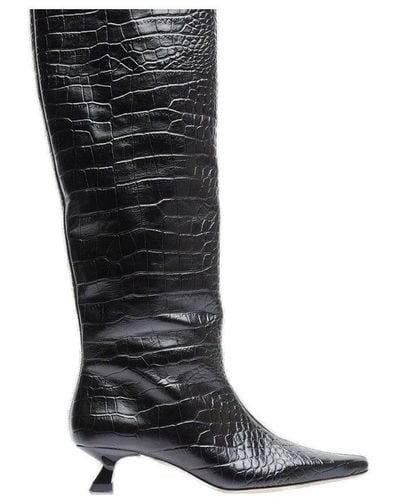 Rejina Pyo Embossed Pillar Boots - Black