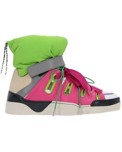 Khrisjoy Panelled High-top Trainers - Green