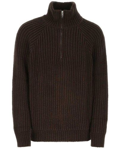 Etudes Studio Long Sleeved Knitted Sweater - Black