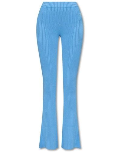 MISBHV Flared Ribbed Trousers - Blue