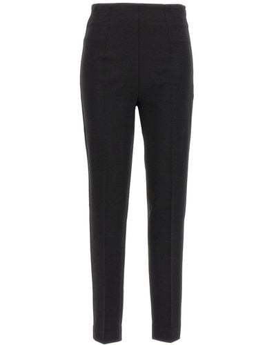 Twin Set High Waist Slim-fit Tailored Trousers - Black