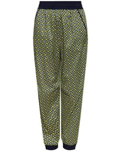 3 MONCLER GRENOBLE All-over Patterned Track Trousers - Green