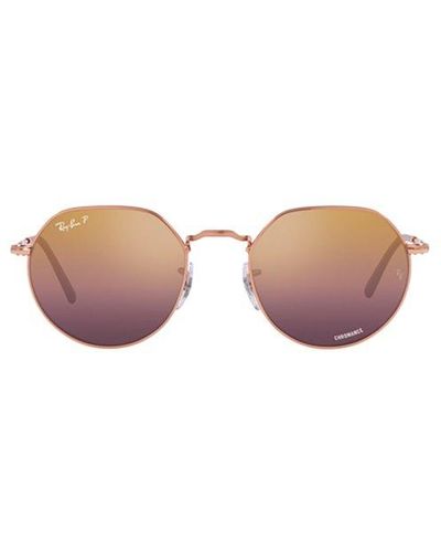 Ray-Ban Jack Geometric Frame Sunglasses - Pink