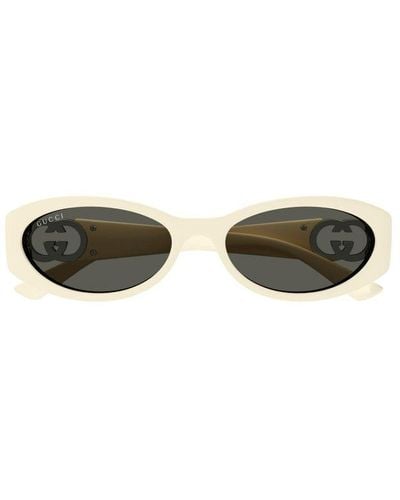 Gucci Oval Frame Sunglasses - Green