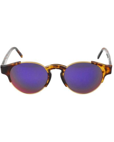 Retrosuperfuture Round Frame Sunglasses - Purple