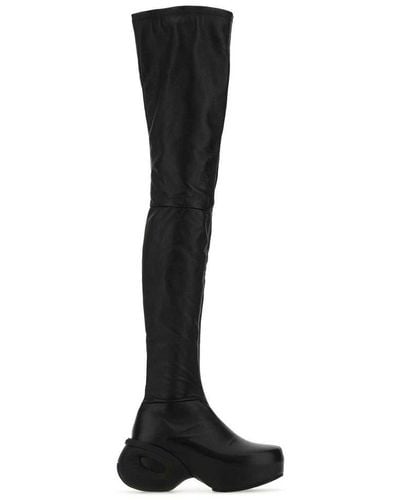 Givenchy Clog Thigh Boots - Black