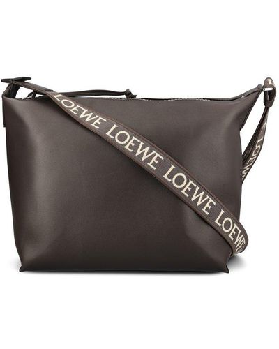 Loewe Cubi Jacquard Strap Crossbody Bag - Grey