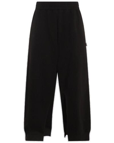 MM6 by Maison Martin Margiela Silt Detailed Cropped Sweatpants - Black