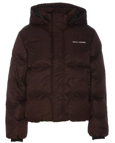 Daily Paper Epuffa Hooded Puffer Jacket - Brown