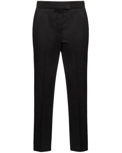 Brunello Cucinelli Cropped Tuxedo Trousers - Black