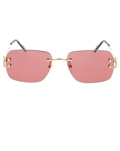 Cartier Square Frame Sunglasses - Pink