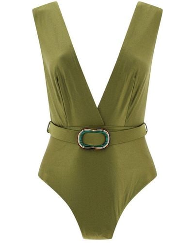 Zimmermann "belted Junie" Swimsuit - Green