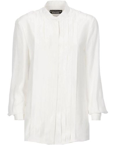 Boutique Moschino Bib Collar Buttoned Shirt - White