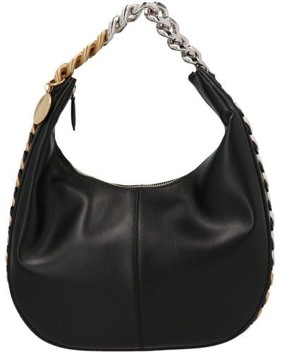 Stella McCartney Frayme Zipit Small Shoulder Bag - Black