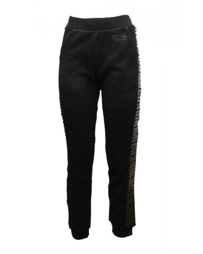 Moschino Mid Rise Logo Tape Track Trousers - Black