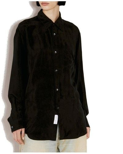 Eytys Otis Buttoned Long-sleeved Shirt - Black