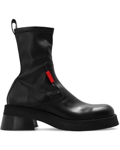 Miista Oliana Round-toe Ankle Boots - Black