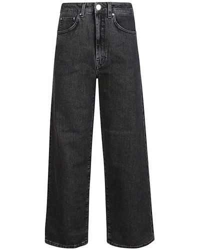 Totême Wide-leg Cropped Jeans - Gray