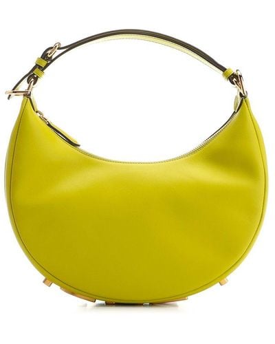 Fendi Graphy Shoulder Bag - Yellow