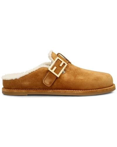 Fendi Ff Strap Feel Sandals - Brown