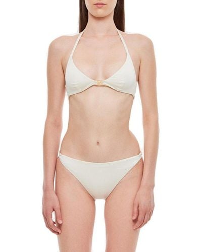 Fendi Logo Detailed Bikini Set - White