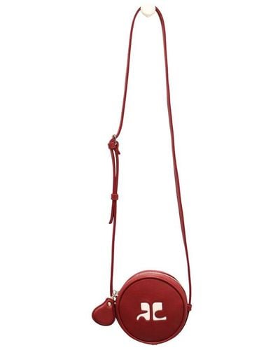 Courreges Small Circle Bags - Red
