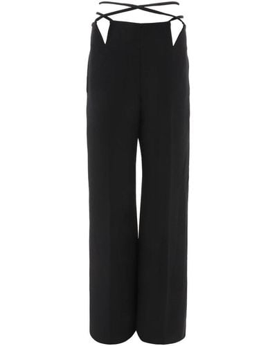 Dion Lee V-wire Straight-leg Cut-out Trousers - Black