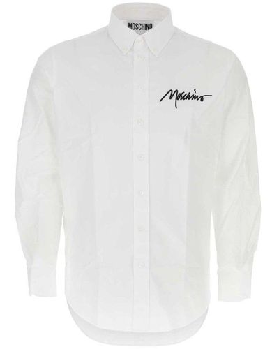 White Moschino Shirts for Men | Lyst