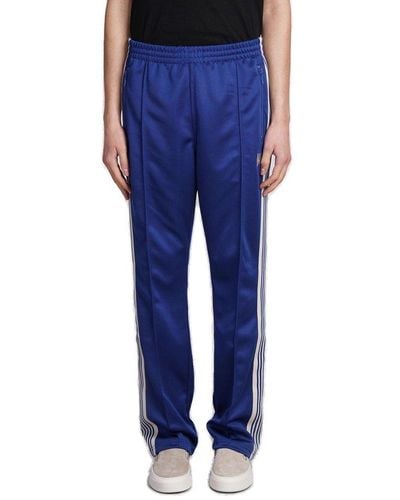 Needles Logo Embroidered Side Band Joggers - Blue