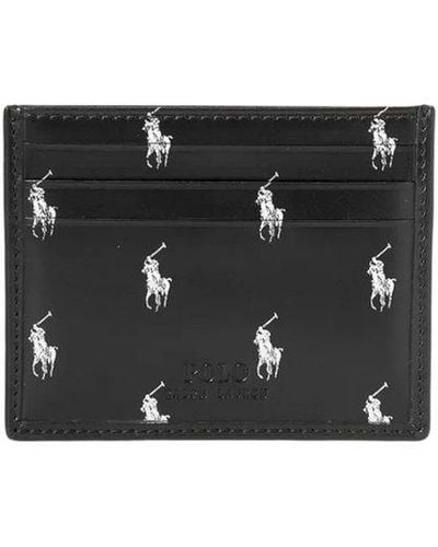 Polo Ralph Lauren Polo Pony Logo Embossed Cardholder - Black
