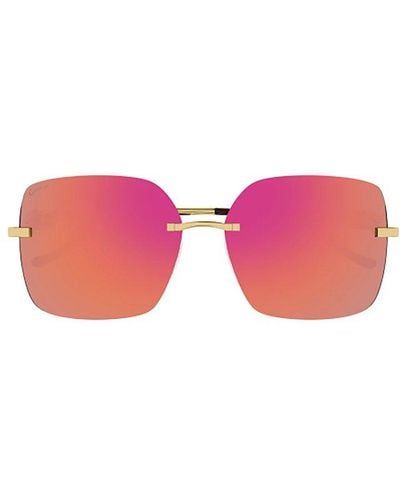 Cartier Square Rimeless Sunglasses - Pink
