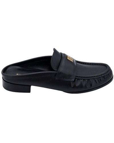 Givenchy 4g Plaque Mules - Black