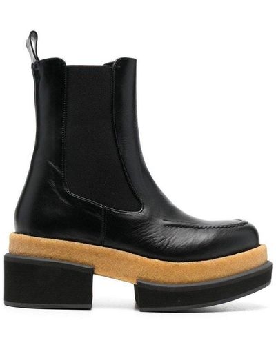 Paloma Barceló Block-heel Leather Boots - Black