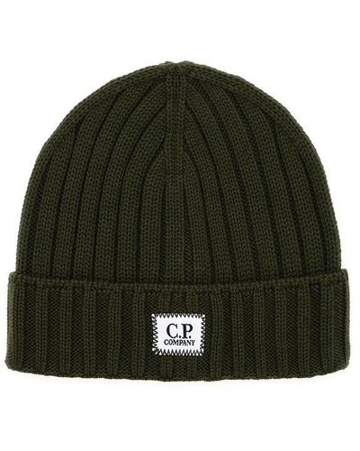 C.P. Company Cp Company Wool Beanie Hat - Green