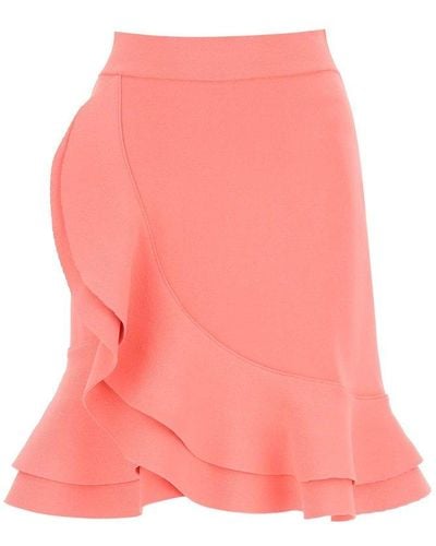 Alexander McQueen Ruffled Mini Skirt - Pink