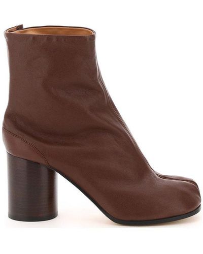 Maison Margiela Tabi Leather Boots - Brown