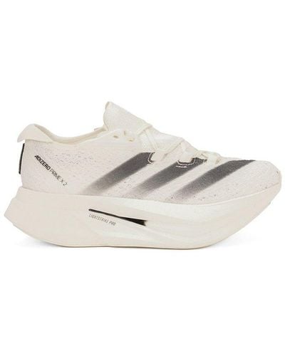 Y-3 Prime X 2 Strung Lace-up Trainers - White