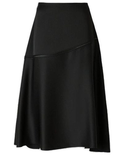 Jil Sander Flared Lingerie Skirt - Black