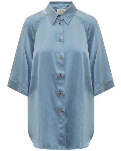 Loulou Studio Silk Shirt - Blue