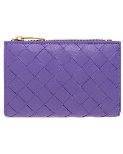 Bottega Veneta Leather Wallet - Purple