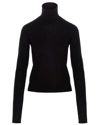 Co. High Neck Knit Pullover - Black