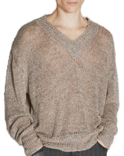 Vivienne Westwood Alex V-neck Sweater - Brown