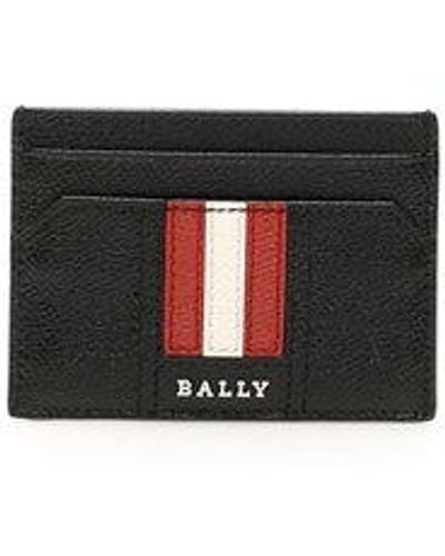Bally Thar Logo Detailed Card Holder - Black