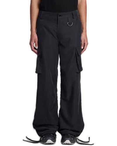ih nom uh nit D-ring Detail Cargo Trousers - Black