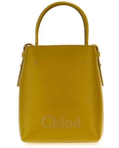 Chloé Micro Chloe Sense Hand Bags - Yellow