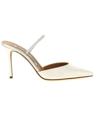 Sergio Rossi Godiva Bridal Pointed Toe Court Shoes - White