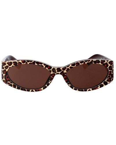 Jacquemus Oval Frame Sunglasses - Brown