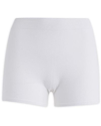 Alexander McQueen High-waist Stretched Shorts - White